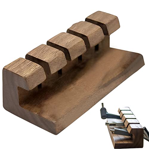 Kabelhalter Kabelclips Kabelmanagement, Holz Schreibtisch Draht Organizer, 4 Löcher Selbstklebend Kabelhalter Für Kabel Klebeband, Computer PC, USB Ladekabel, ZuhauseBüro von woyufen