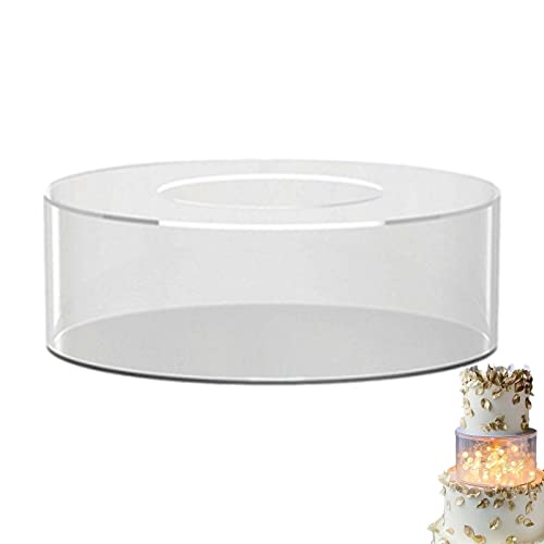 woyufen Acryl Befüllbarer Tortenständer, Transparent Kuchenständer, Acryl Klarer Kuchenständer Cupcake Display Riser, Runder Zylinder Display Riser Display Box, Kuchentrenner Backzubehör von woyufen