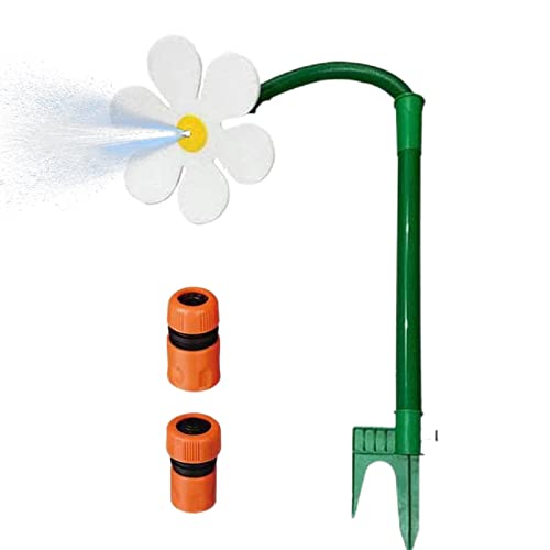 Crazy Daisy Sprinkler,720° drehbarer Crazy Daisy Wassersprinkler mit 2 Adaptern - Lustiges Gänseblümchen-Blumen-Auto-Gartenbewässerungssystem für Rasen- und Gartenbewässerungsgeräte Woyufen von woyufen