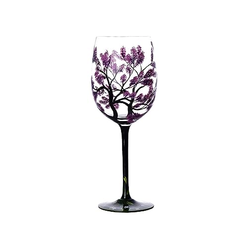 woyufen Vier Jahreszeiten bemalte Weingläser | Four Seasons Tree Artisan Glassware Geschenkideen,Handbemalte Kunst-Weingläser, Glaswaren-Geschenkideen für Weißwein, Rotwein, Cocktails von woyufen