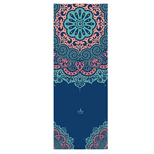 woyufen Yogamatten Handtuch, rutschfest Yoga Handtuch Auflage für Yogamatte Schweißabsorbierend Saugfähig Schnelltrocknend Yogatuch für Pilates Hot Yoga Picknick im Freien(185 x 64 cm) von woyufen