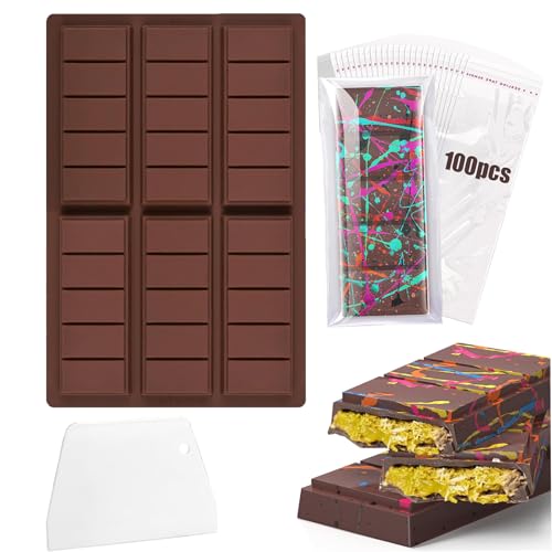Schokoladenform Dubai Schokolade Silikonform Schokoformen Silikon Tief Schokoladentafel GießForm Chocolate Mold Form für Schokolade Praline Süßigkeiten von wozloify