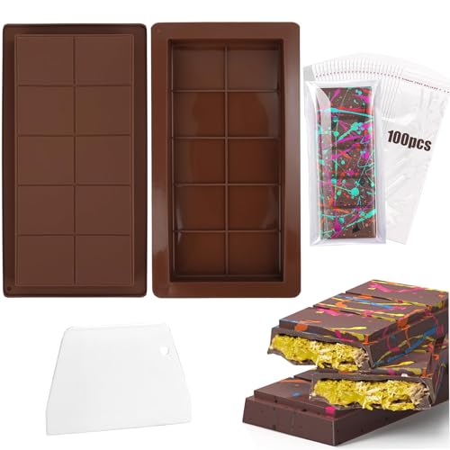 Schokoladenform Dubai Schokolade Silikonform Schokoformen Silikon Tief Schokoladentafel GießForm Chocolate Mold Form für Schokolade Praline Süßigkeiten von wozloify