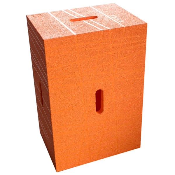 Xbrick® Sitzwürfel Hocker multifunktionaler Baustein orange von wd3 GmbH