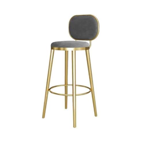 wpenshiDM125 Barhocker Pub Barhocker Skandinavischer Leichter Luxus-Haushalts-Moderne Insel-Thekenstühle Einfache Rückenlehne Barhocker Barthekenstühle Hohe Hocker Frühstücksbarhocker(Grigio) von wpenshiDM125