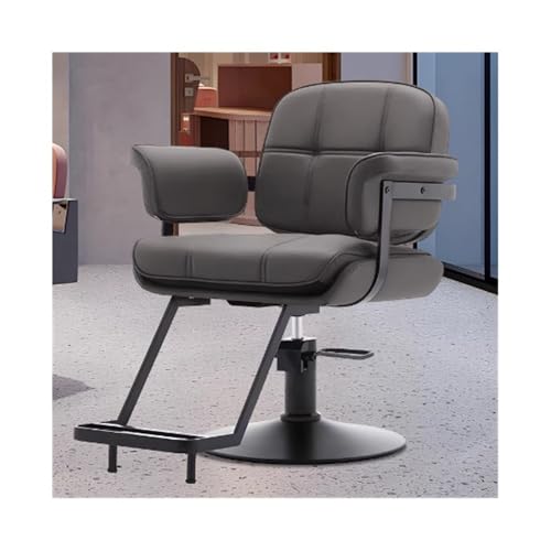 wpenshiDM125 Friseurstuhl Friseurstühle, Friseurstühle speziell for Friseursalons, verstellbare Friseurstühle, Friseurstühle, Friseurstühle Salonstuhl(Grigio) von wpenshiDM125
