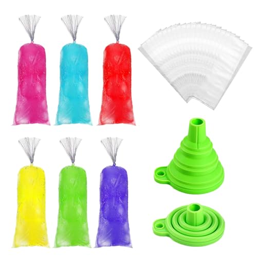Gefrierrohre | Zuverlässige und langlebige Material 100 Food-Grade PE-Eisbeutel | Startbahn am Stiel für GOPSILS ICES CREME MOFFORT BAG Ein Silikon Trichter zum Herstellen von - von wqibq