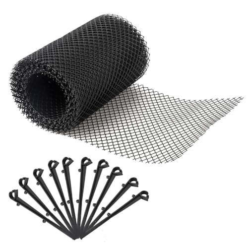 Gutter Mesh Guard Blattschutznetze - Ausgestattet mit festen Haken Maschenabdeckung mit Clip -Fixing -Haken | Reinigungswerkzeuge der Dachrinnen für eine glatte Abwärtsentwässerung von wqibq