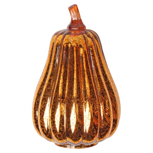 Luminous Glass Pumpkin mit Timer - Halloween LED -Dekoration - dekorative für Tisch oder Fenster beleuchtet - Herbstverzierung Nachteile für Zuhause, Party oder Showcase von wqibq