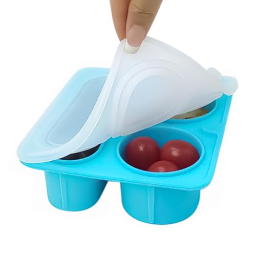 wqibq Geteilte Snack-Schalen - Unterteiltes Servierbrett - Wiederverwendbare 3-Fach Silikonbox 420Ml Für Nüsse Camping Süßigkeiten Picknick Reisen Kinderbeschäftigung von wqibq