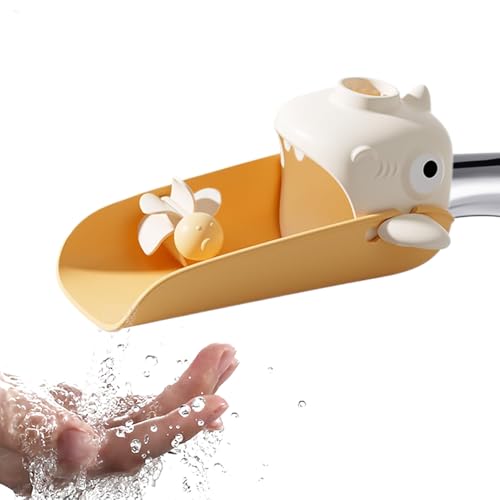 wqibq Toddler Waschbecken Verlängerung | Haifisch Form Interaktive Wasserhahn Verlängerung,Temperatursensitive Armatur Zubehör Zum Händewaschen Badewanne Dusche Badezimmer von wqibq