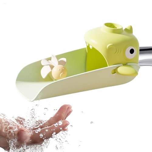 wqibq Toddler Waschbecken Verlängerung - Haifisch Form Interaktive Wasserhahn Verlängerung | Spritzwassergeschützte Armatur Zubehör Für Händewaschen Innenbereich Badezimmer Küche Garten Badewanne von wqibq