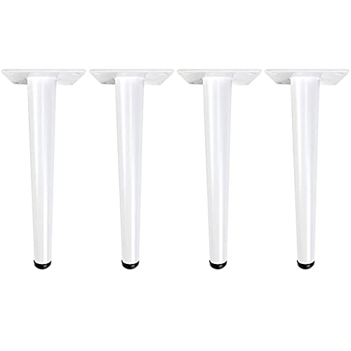Ersatzbeine, moderne und einfache aufrechte Eisen-Möbelbeine, Stützbeine von Couchtisch und Fußhocker, 9 Höhenoptionen (Farbe: Weiß, Größe: 40 cm, Weiß, 50 x 10 cm) von wsdhswhdhsdsds