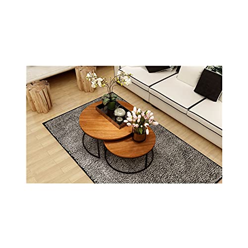 Esstisch, rund, klein, Bürotisch, Couchtisch, Meeting-Tisch für Küche, Wohnzimmer, wasserdicht, Schreibtisch-Ecktische für kleine Räume (Farbe: 3, Größe: 1) (1 1) von wsdhswhdhsdsds