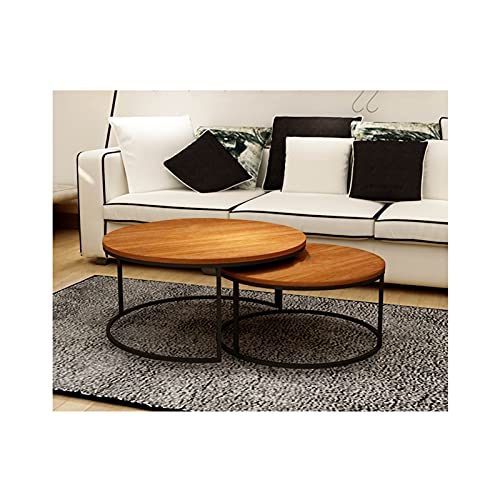 Esstisch, rund, klein, Bürotisch, Couchtisch, Meeting-Tisch für Küche, Wohnzimmer, wasserdicht, kleiner runder Tisch (Farbe: 1, Größe: 1) (1 1) von wsdhswhdhsdsds