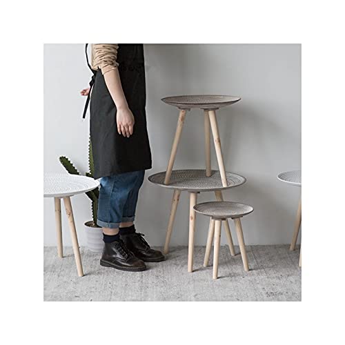 Esstisch, rund, klein, Bürotisch, Couchtisch, Meeting-Tisch für Zimmer, einfache Montage, runder Küchentisch (Farbe: Braun, Größe: 1) (Braun 1) von wsdhswhdhsdsds