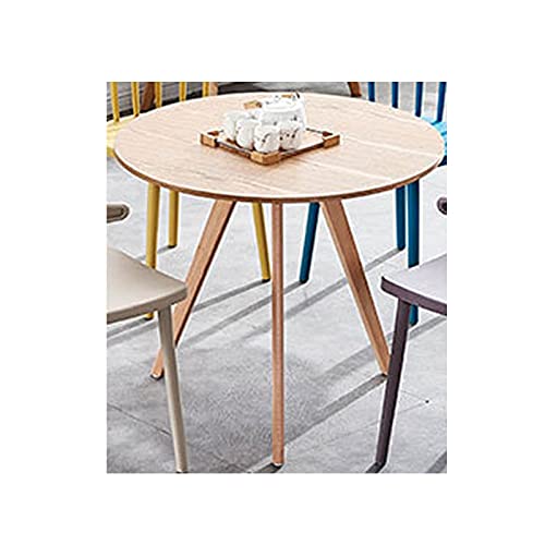 Esstisch, rund, klein, Bürotisch, Couchtisch für Küche, Wohnzimmer, kleiner runder Tisch (Farbe: Holz, Größe: 1) (Holz 1) von wsdhswhdhsdsds