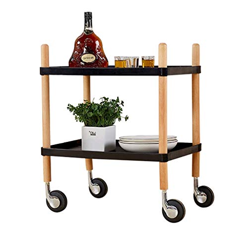 Modernes Design 2 Etagen Einfach zu Montieren Servierbar Catering Trolley Küchenwagen mit Rollen Küchenregal Lebensmittelwagen für Zuhause, Wohnzimmer von wsdhswhdhsdsds