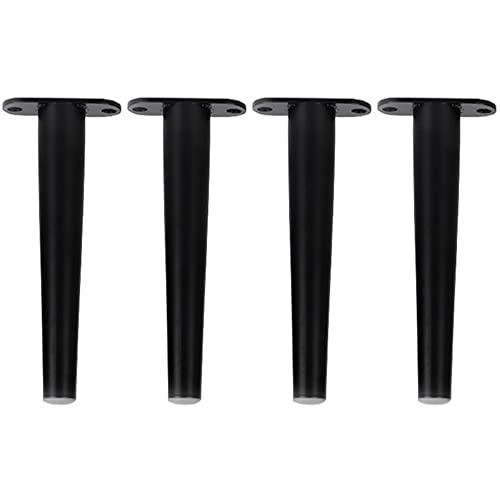 Möbelstützfüße, klassisch und modisch, Metall, Edelstahl, TV-Schrank, Stützfüße, stabile und langlebige Möbelbeine, 4 Stück (Farbe: Schwarz, Größe: 15 cm 4) (Schwarz, 24,9 x 10,2 cm) von wsdhswhdhsdsds