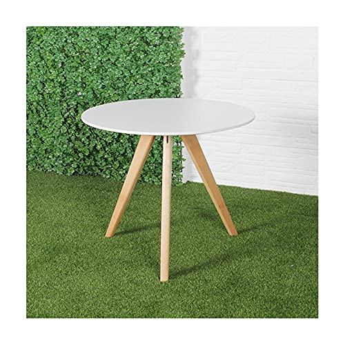 Runder Bistrotisch, kleiner runder Tisch, Kneipentisch für Zuhause und Büro, Konferenztisch (Farbe: Weiß, Größe: 1) (Weiß 1) von wsdhswhdhsdsds