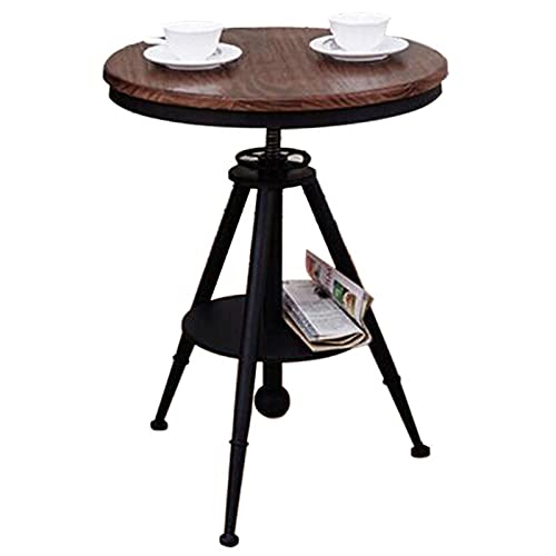 Runder Bistrotisch, kleiner runder Tisch, Kneipentisch für Zuhause und Büro, kleiner Beistelltisch (Farbe: 1, Größe: 55 cm im Durchmesser) (1 x 60 cm Durchmesser) von wsdhswhdhsdsds