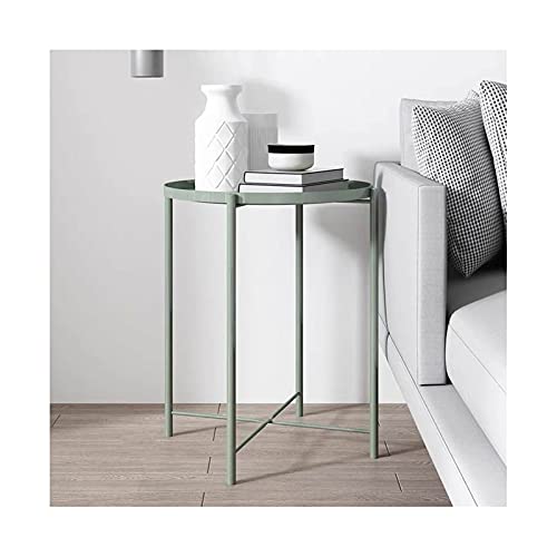 Runder Bistrotisch, kleiner runder Tisch, Kneipentisch für Zuhause und Büro, runder Beistelltisch (Farbe: Weiß, Größe: 1) (Grün 1) von wsdhswhdhsdsds