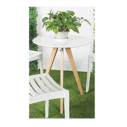 Runder Bistrotisch, kleiner runder Tisch, Kneipentisch für Zuhause und Büro, runder Beistelltisch (Farbe: Weiß, Größe: 1) (Weiß 1) von wsdhswhdhsdsds