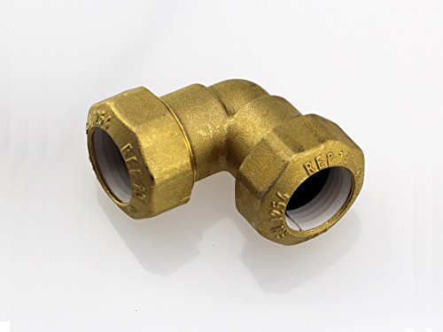 PE Rohr Messing 90° Winkel Klemmverbinder PE-PE Ø 25 von wt-discount