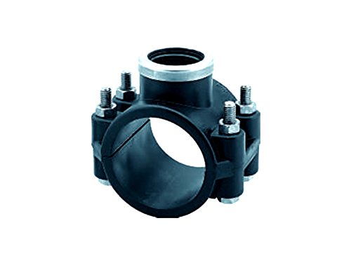 PP Anbohrschelle mit Verstärkung PE Rohr Ø110x3/4" mit 4 Schrauben von wt-discount
