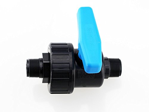PVC Kugelhahn AG-AG (als Uniblock) 1", Profi-Qualität von wt-discount