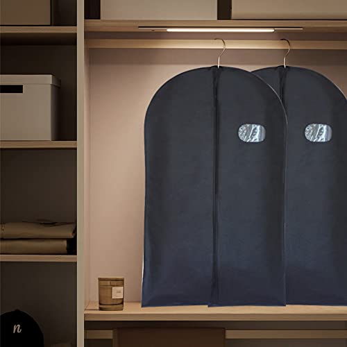 Kleidersack AnzugschutzhüLle Premium KleidersäCke Mit ReißVerschluss FüR Schrankaufbewahrung Und Reisen Faltbarer Kleidersack AufhäNgen Von Kleidung Reiseanzugsack FüR AnzüGe RöCke (Schwarz) von wuayi