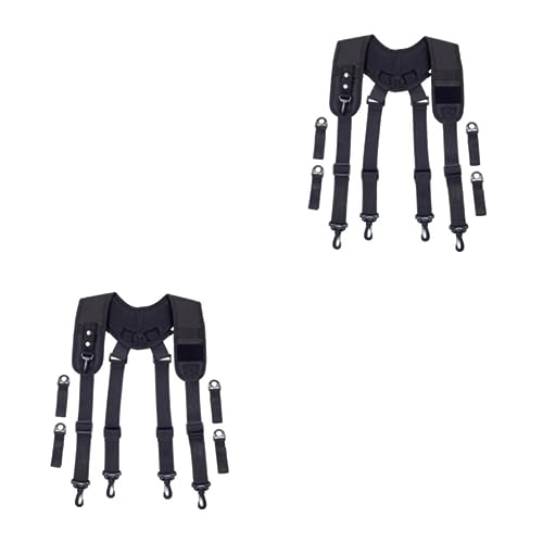wueiooskj 2 Satz von Gepolsterter, verstellbarer Werkzeuggürtel für Herren – aus Nylon für Komfort, dichte Nähte und wiederverwendbare X Typ Taktik Hosenträger, schwarz, Schwarz 2Satz wueiooskj 2 Satz von Gepolsterter, verstellbarer Werkzeuggürtel für Herren – aus Nylon für Komfort, dichte Nähte und wiederverwendbare X Typ Taktik Hosenträger, schwarz, Schwarz 2Satz von wueiooskj