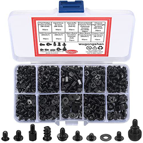 wugongshan 420 Stk pc schrauben set, Laptop Schrauben, Personal Computer Schrauben Standoffs, Mainbord, Lüfter, Festplatten, CD-ROM, Schrauben set wugongshan 420 Stk pc schrauben set, Laptop Schrauben, Personal Computer Schrauben Standoffs, Mainbord, Lüfter, Festplatten, CD-ROM, Schrauben set von wugongshan