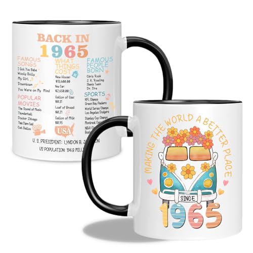 wuguimeii Geschenke zum 60. Geburtstag für Frauen – Coole Geschenkideen zum 60. Geburtstag für Sie – niedliche Kaffeetasse zum 60. Geburtstag – Kaffeetasse zum 60. Geburtstag – Party-Dekoration zum von wuguimeii