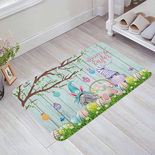 Carpet Ostern Dsiay Flower Farm Bunny Butt Gnomes Eggs Tree Bunny Fußabtreter Waschbar Sauberlaufmatte Lustige Badematte Für Küche Flur Geschenk 40X60cm von wuhanshiruikewanshangmaoyouxiangongsi