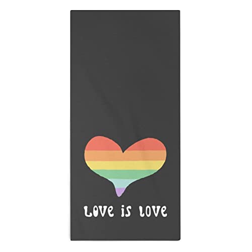 Handtuch Regenbogenherz LGBTQ-Flagge Liebe Ist Liebe Leichtes Strandtuch Weiches Sandfreie Badetuch Für Pool Männer Spa 40X70Cm von wuhanshiruikewanshangmaoyouxiangongsi