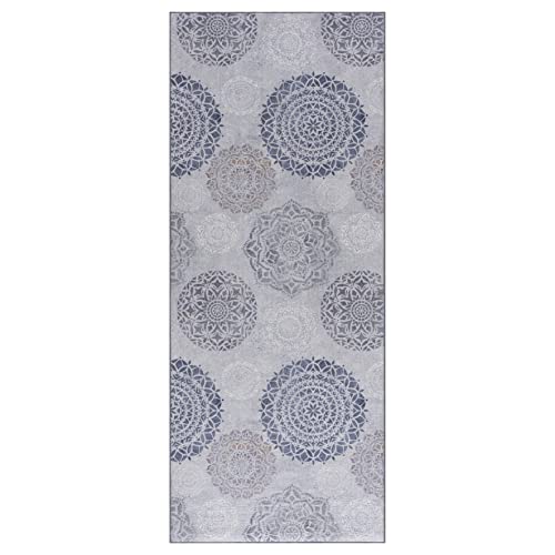 wunderlin Läufer Flur Teppich Bedo Collection waschbar Modernes Design Wertvoll Verwendung Für Teppichlaeufer rutschfest und Küchenläufer Nützlich Küchenteppich Waschbar Boho Muster (80x200 cm) von wunderlin