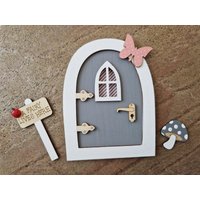 Feentüre Wichteltüre Grau von wundervollWunder