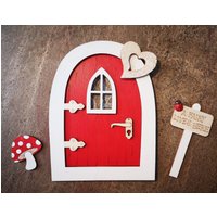 Feentüre Wichteltüre Rot von wundervollWunder