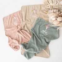 Handtuch Taufe Personalisiert, Geschenk Taufe, Kinderhandtuch Mit Namen, Babygeschenke, Personalisierte Geschenke, Geburtsgeschenk von wunderwunsch