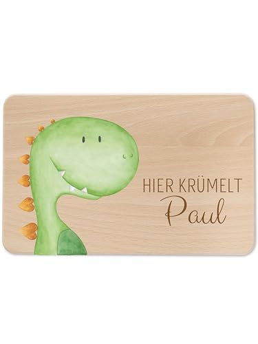wunderwunsch - Individuelles Holzbrett mit Hochwertigem UV-Druck für Kinder - Personalisiertes Frühstücksbrettchen - Niedliche Motiv-Brettchen mit Namen von wunderwunsch