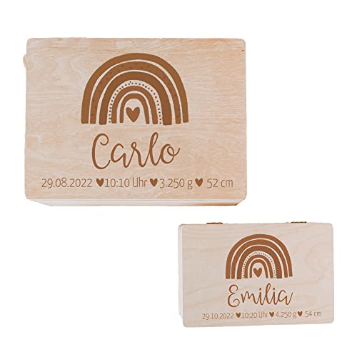 wunderwunsch - Personalisierte Erinnerungsbox Baby - Individuelle Baby Erinnerungsbox mit Hochwertiger Gravur - Niedliche Erinnerungskiste aus Holz - Tolles Geschenk zur Geburt wunderwunsch - Personalisierte Erinnerungsbox Baby - Individuelle Baby Erinnerungsbox mit Hochwertiger Gravur - Niedliche Erinnerungskiste aus Holz - Tolles Geschenk zur Geburt von wunderwunsch