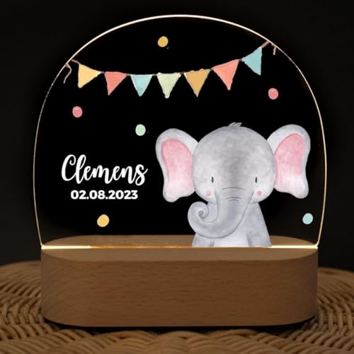 wunderwunsch - Personalisiertes Nachtlicht für Babys - Individuelle Nachttischlampe für Kinder - Personalisierte Geschenke Kinder - Babygeschenk - Geschenk zur Geburt von wunderwunsch