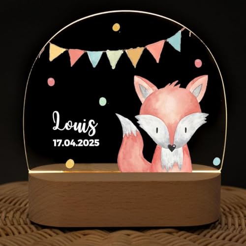 wunderwunsch - Personalisiertes Nachtlicht für Babys - Individuelle Nachttischlampe für Kinder - Personalisierte Geschenke Kinder - Babygeschenk - Geschenk zur Geburt von wunderwunsch
