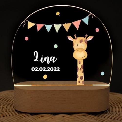 wunderwunsch - Personalisiertes Nachtlicht für Babys - Individuelle Nachttischlampe für Kinder - Personalisierte Geschenke Kinder - Babygeschenk - Geschenk zur Geburt von wunderwunsch