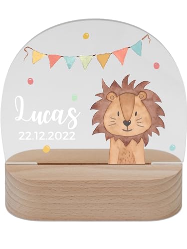 wunderwunsch - Personalisiertes Nachtlicht für Babys - Individuelle Nachttischlampe für Kinder - Personalisierte Geschenke Kinder - Babygeschenk - Geschenk zur Geburt von wunderwunsch