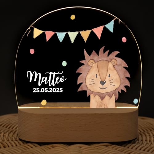 wunderwunsch - Personalisiertes Nachtlicht für Babys - Individuelle Nachttischlampe für Kinder - Personalisierte Geschenke Kinder - Babygeschenk - Geschenk zur Geburt von wunderwunsch