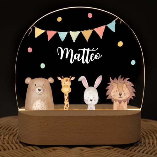 wunderwunsch - Personalisiertes Nachtlicht für Babys - Individuelle Nachttischlampe für Kinder - Personalisierte Geschenke Kinder - Babygeschenk - Geschenk zur Geburt von wunderwunsch