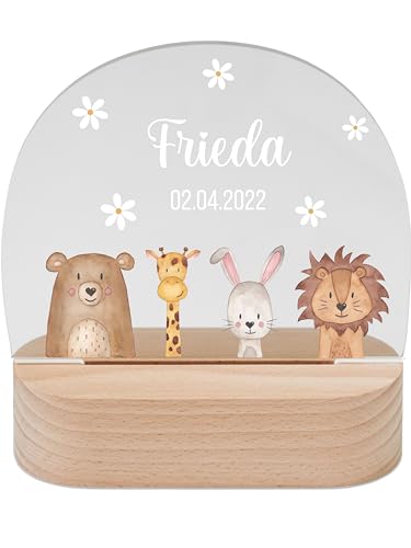 wunderwunsch - Personalisiertes Nachtlicht für Babys - Individuelle Nachttischlampe für Kinder - Personalisierte Geschenke Kinder - Babygeschenk - Geschenk zur Geburt von wunderwunsch