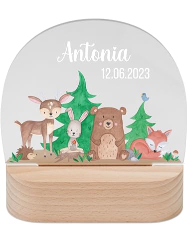 wunderwunsch - Personalisiertes Nachtlicht für Babys - Individuelle Nachttischlampe für Kinder - Personalisierte Geschenke Kinder - Babygeschenk - Geschenk zur Geburt von wunderwunsch